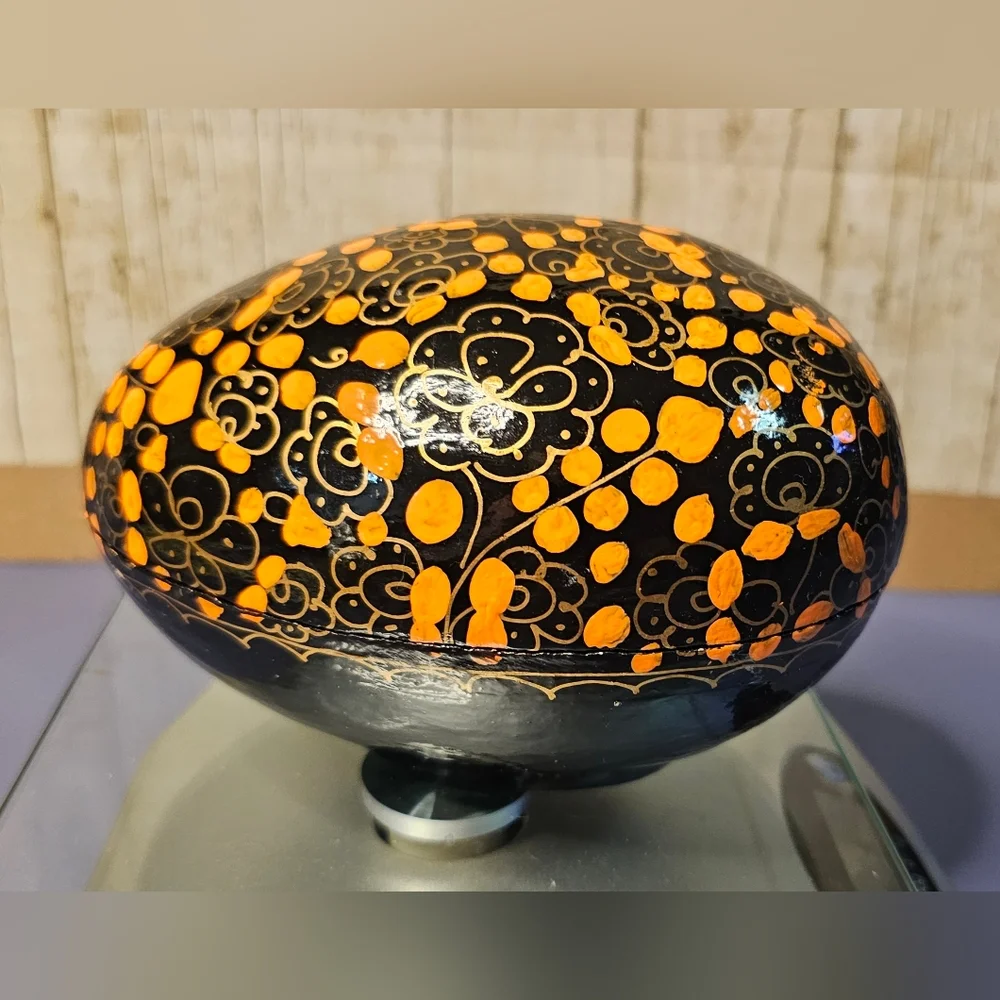 [Decorative Egg] Papier Mache ○● Box for trinkets, keepsake & treasures ●○